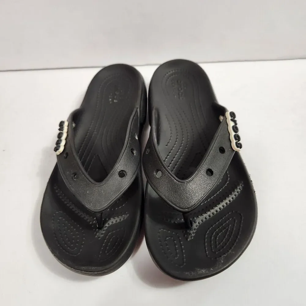 Iconic Crocs Comfort Black Sandals Size M 6 W 8